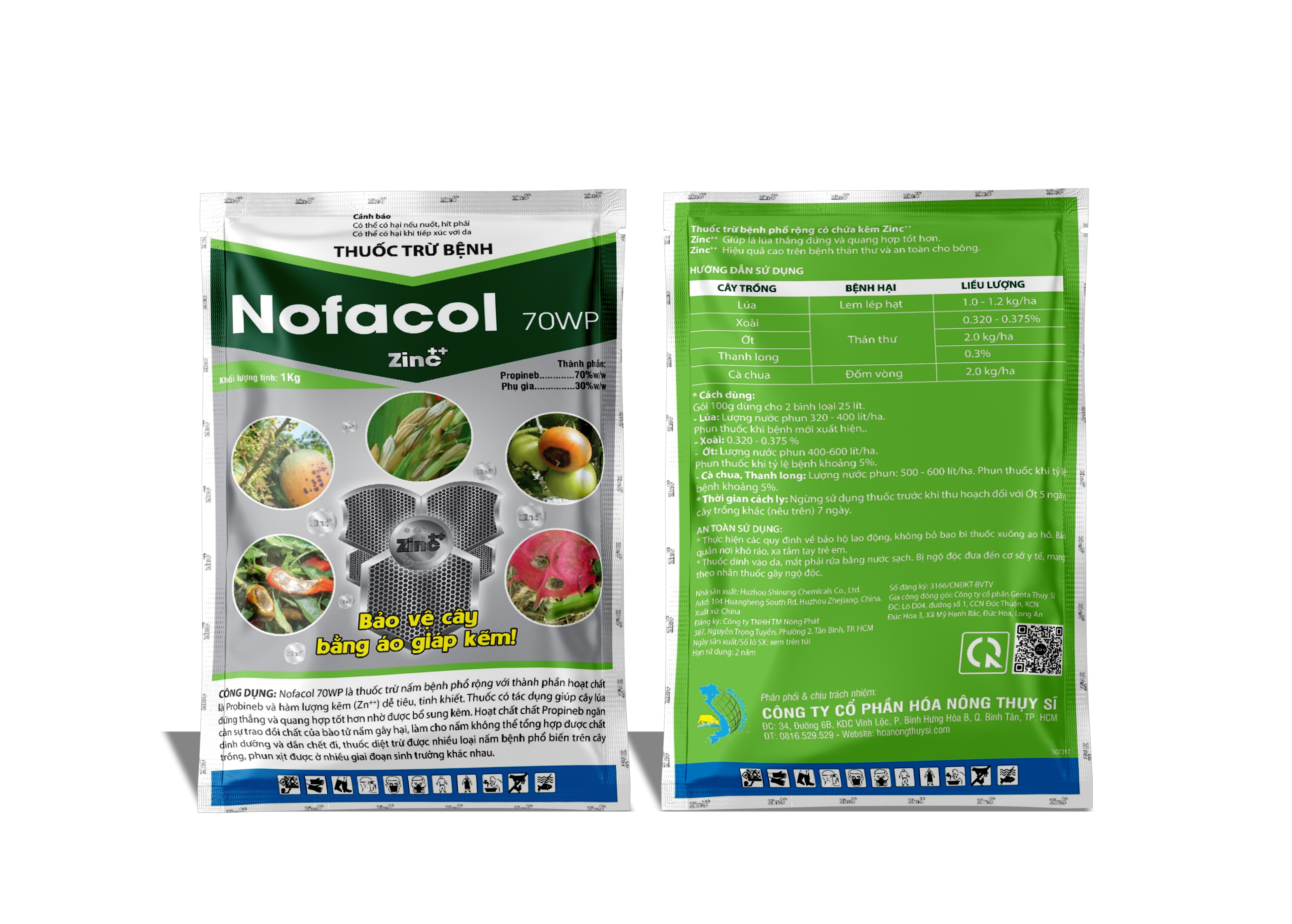 NOFACOL 70WP giúp phòng trừ bệnh thán thư hiệu quả trên ớt và nhiều loại cây trồng