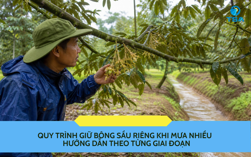 Quy trình giữ bông sầu riêng