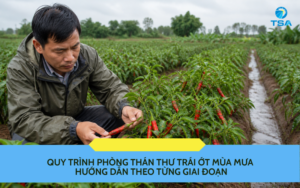 quy trình phòng thán thư trái ớt mùa mưa
