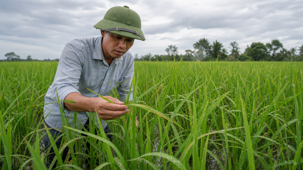 Quy trình xử lý đạo ôn kèm cháy bìa lá lúa